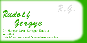 rudolf gergye business card